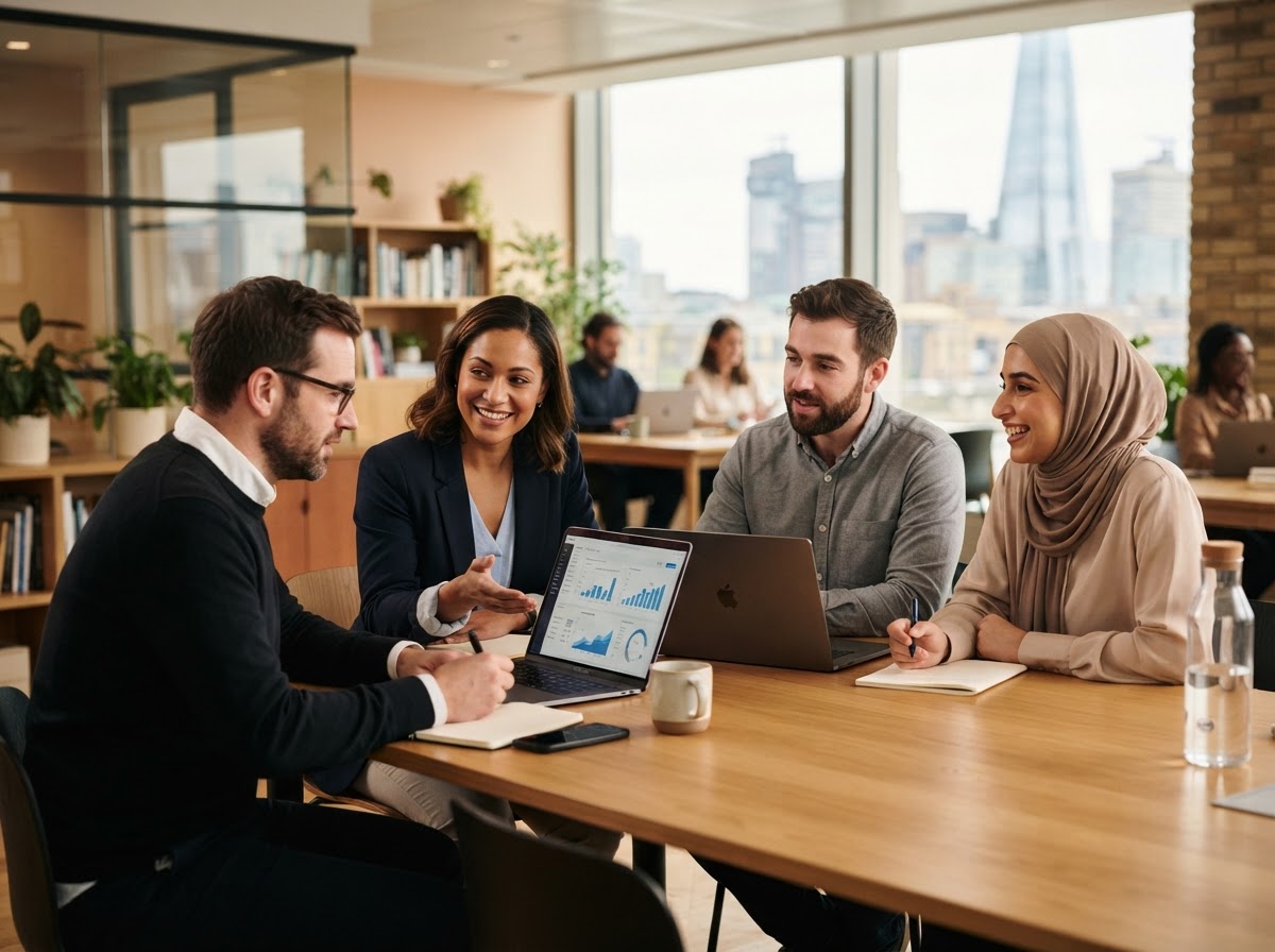 LaurentisAI Invest client reviewing an adaptive investment strategy